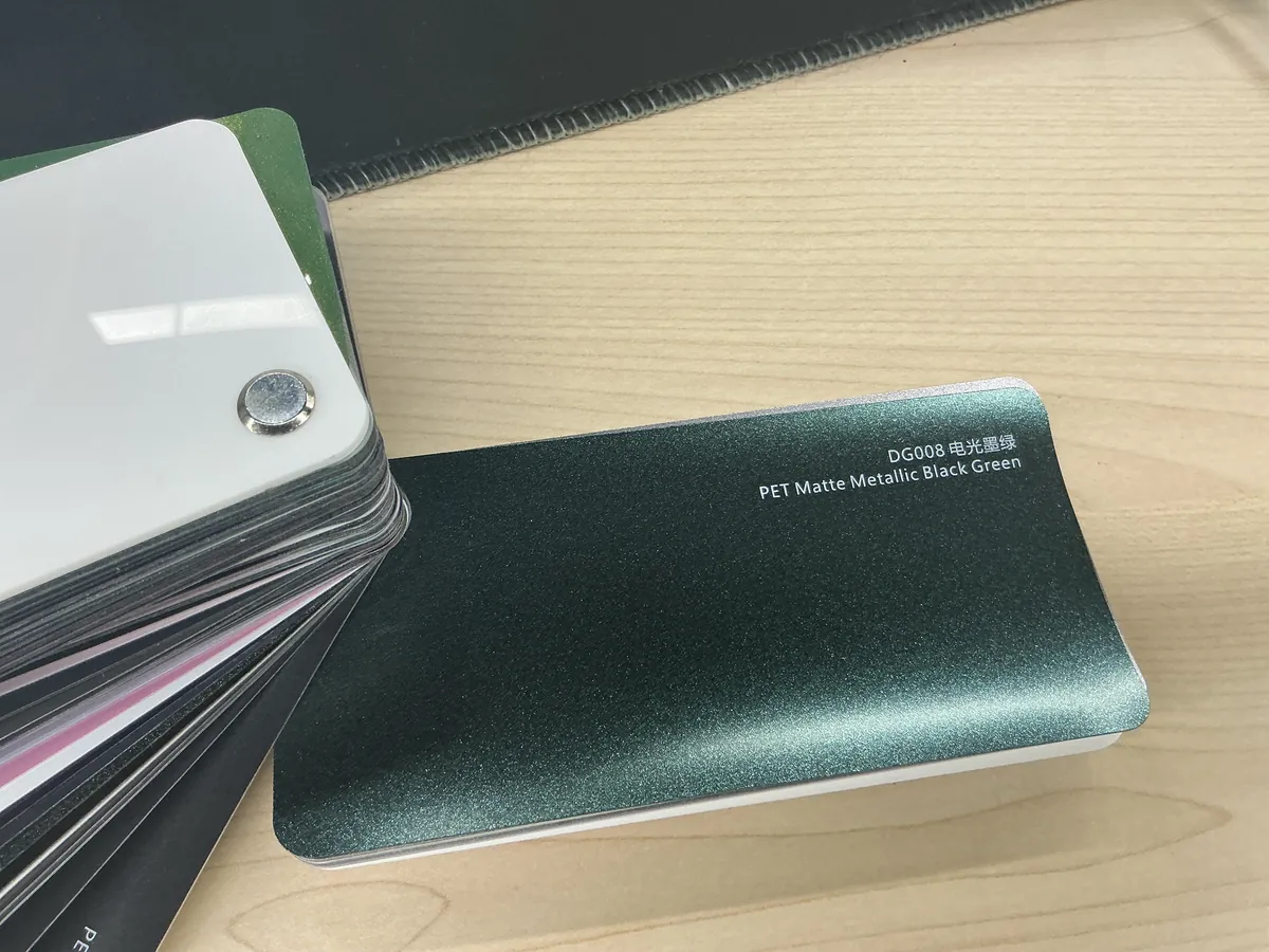 DG008 PET Electric Space Silver car wrap film swatch
