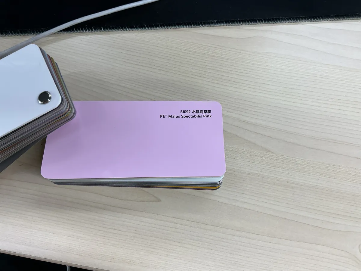 SJ090 PET Beetroot Purple CFC color change film swatch