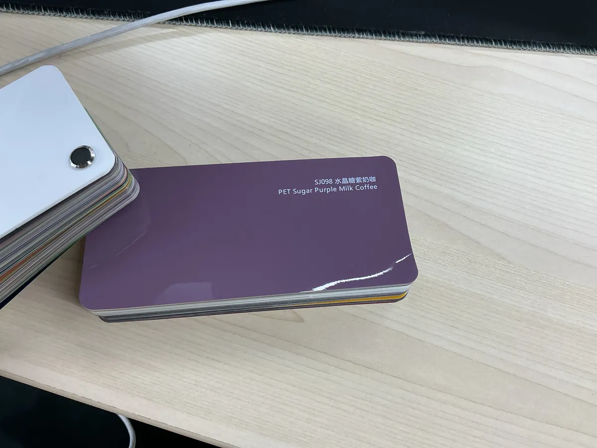 SJ097 PET Lava Orange (Porsche) CFC color change film swatch