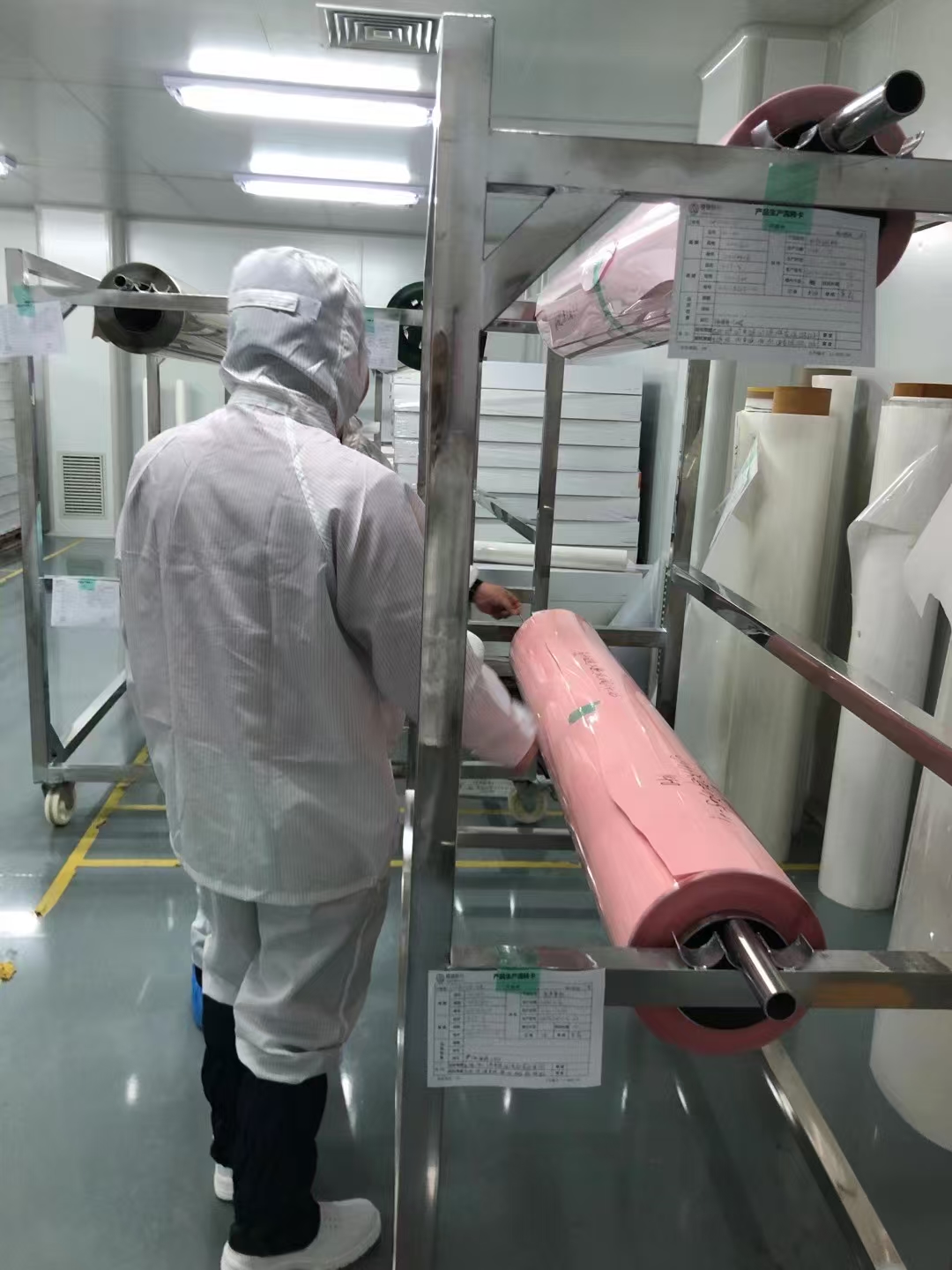 CFC automotive film being produced in a clean room