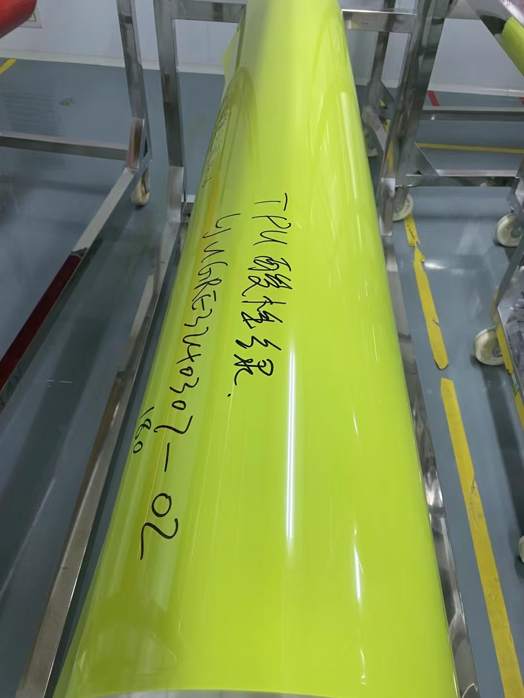 Finished dark automotive window film rolls ready for inspection